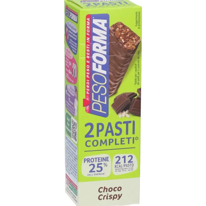 Pesoforma Barrette 2 Pasti Completi Gusto Choco Crispy 2 Pezzi