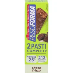 Pesoforma Barrette 2 Pasti Completi Gusto Choco Crispy 2 Pezzi