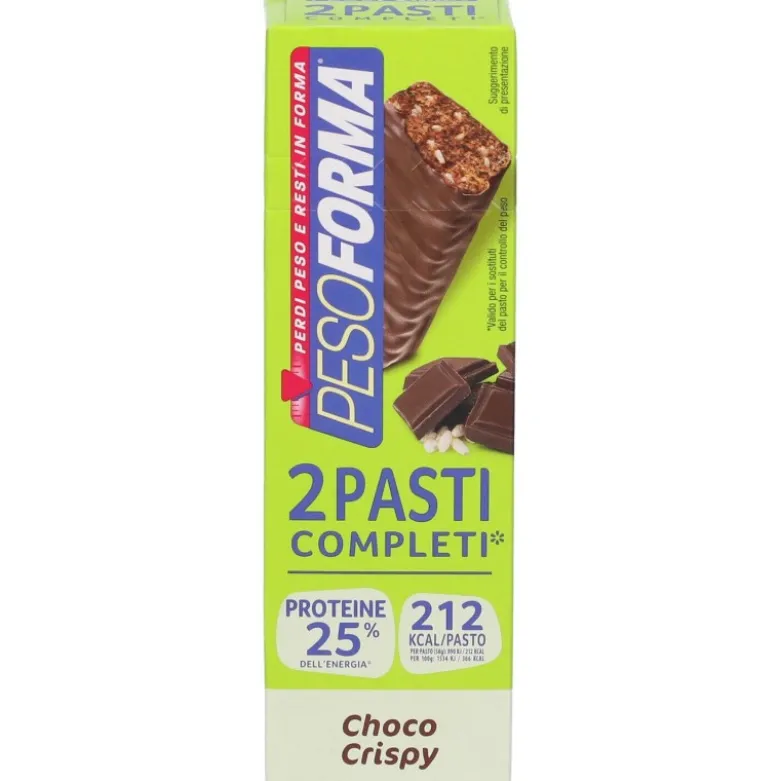 Pesoforma Barrette 2 Pasti Completi Gusto Choco Crispy 2 Pezzi