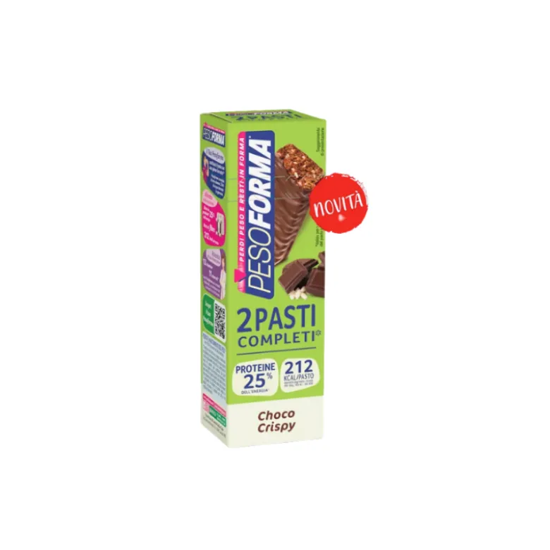 Pesoforma Barrette 2 Pasti Completi Gusto Choco Crispy 2 Pezzi
