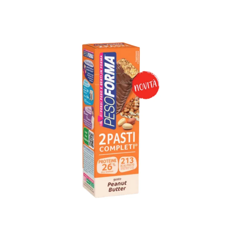 Pesoforma Barrette 2 Pasti Completi Gusto Peanut Butter 2 Pezzi