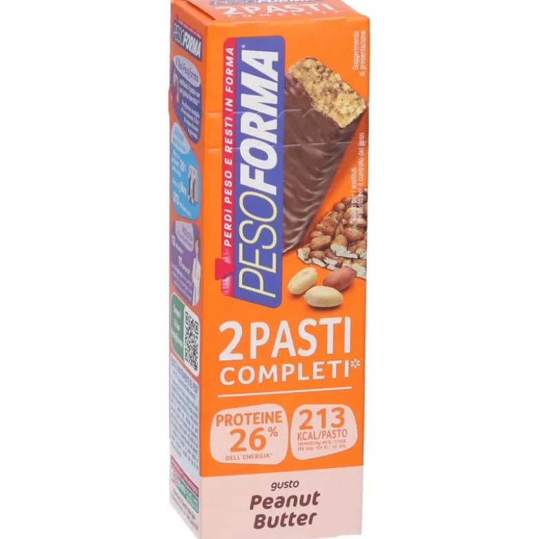 Pesoforma Barrette 2 Pasti Completi Gusto Peanut Butter 2 Pezzi