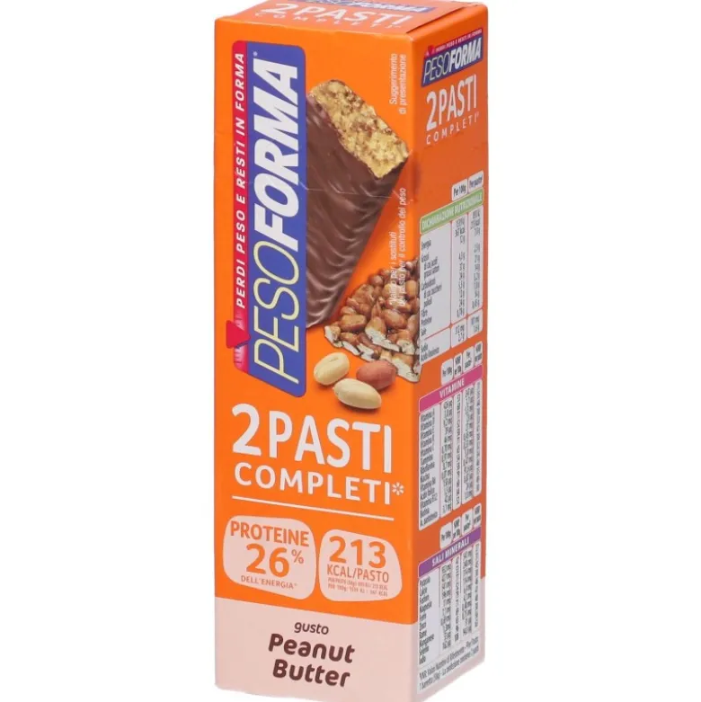 Pesoforma Barrette 2 Pasti Completi Gusto Peanut Butter 2 Pezzi
