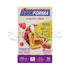 Pesoforma Biscotti Lampone e Mela Sostituto Pasto 16 Pezzi