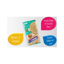 Pesoforma Gallette Cioccolato Bianco Mandorle e Caramello 4 Pocket da 2 Pezzi