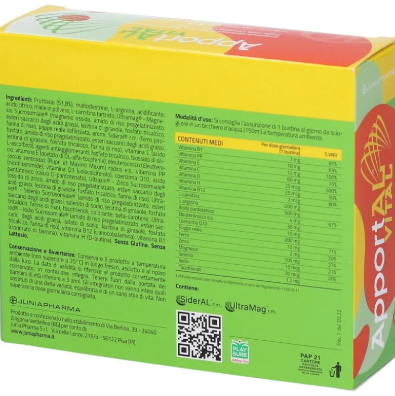 Pharmanutra ApportAL Vital Integratore Ricostituente 14 Bustine