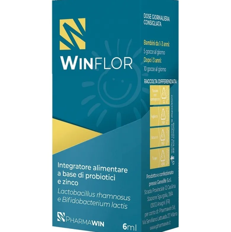 PharmaWin Winflor Integratore per Flora Intestinale 6ml