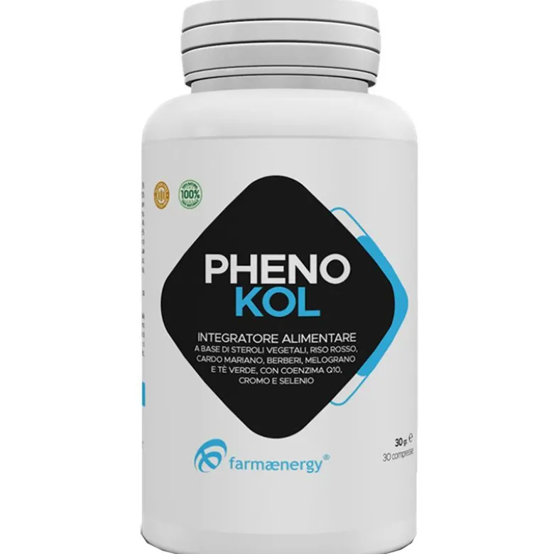 Phenokol Integratore Colesterolo con Riso Rosso e Steroli 30 Compresse
