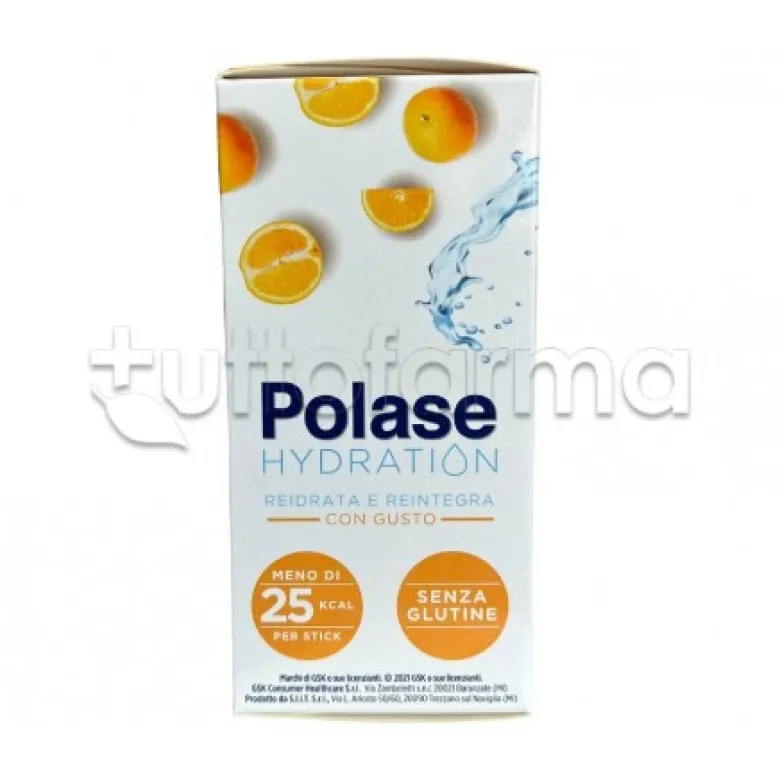 Polase Hydration Arancia Integratore per Stanchezza 12 Bustine
