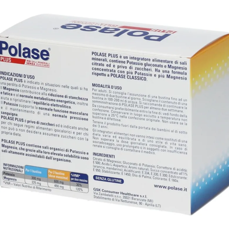 Polase Plus Integratore Magnesio e Potassio 24 Bustine