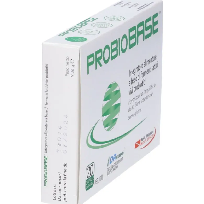 Pool Pharma Probiobase Integratore per Intestino 20 Capsule