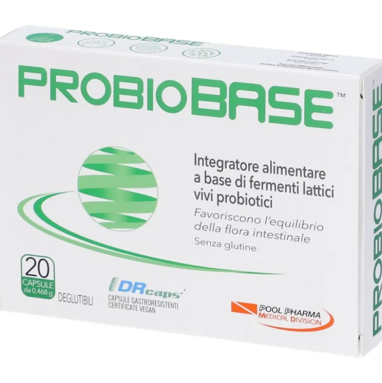 Pool Pharma Probiobase Integratore per Intestino 20 Capsule