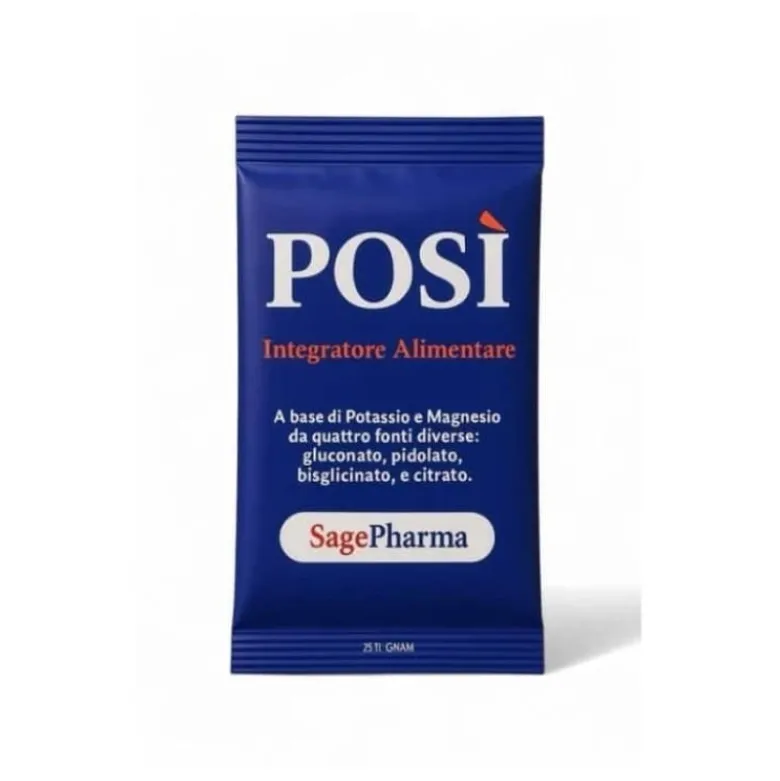 Posi' Integratore Magnesio e Potassio per Energia e Muscoli 30 Bustine