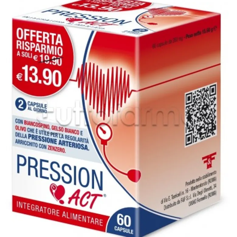 Pression Act Integratore per la Pressione Arteriosa 60 Capsule