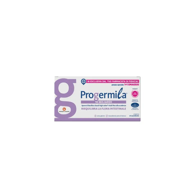 Progermila 10 Miliardi per Microflora Intestinale 6 Flaconcini