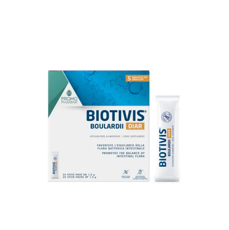 PromoPharma Biotivis Diar Probiotici per la Diarrea 20 Stick da 1,5 g