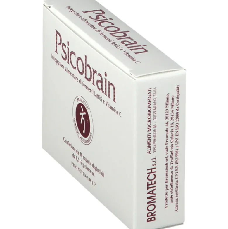 Psicobrain Bromatech Fermenti Lattici e Vitamina C per Stress 30 Capsule