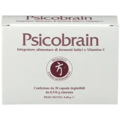 Psicobrain Bromatech Fermenti Lattici e Vitamina C per Stress 30 Capsule