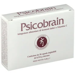 Psicobrain Bromatech Fermenti Lattici e Vitamina C per Stress 30 Capsule