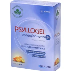 Psyllogel Megafermenti 24 Miliardi Fermenti Lattici ACE 12 Buste per Regolarità Intestinale