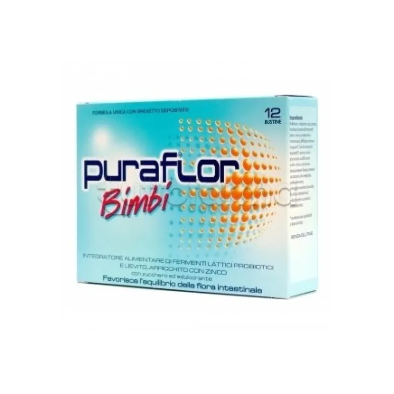 Puraflor Bimbi Integratore di Fermenti Lattici 12 Bustine