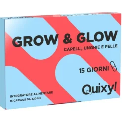 Quixy Grow & Glow Integratore per Capelli Unghie e Pelle 15 Capsule