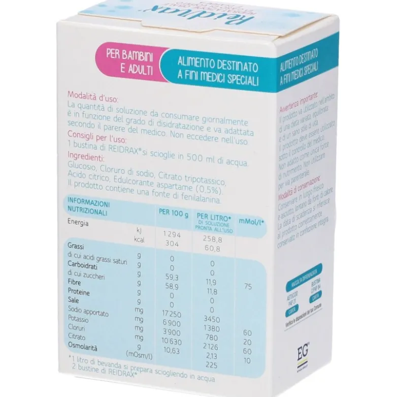 Reidrax per Reidratazione Orale 7 Bustine da 10g