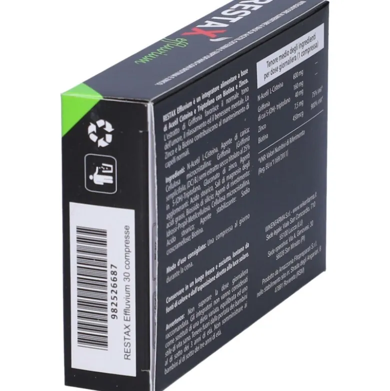 Restax Effluvium Integratore per Capelli 30 Compresse