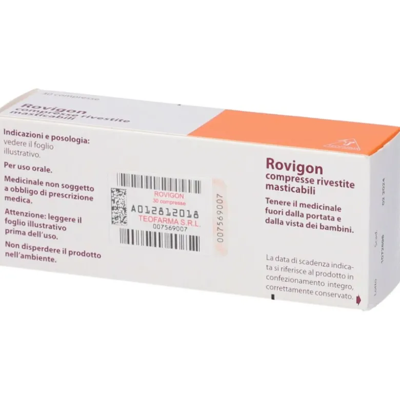 Rovigon 30 Compresse Rivestite Masticabili Vitamina A e Vitamina E