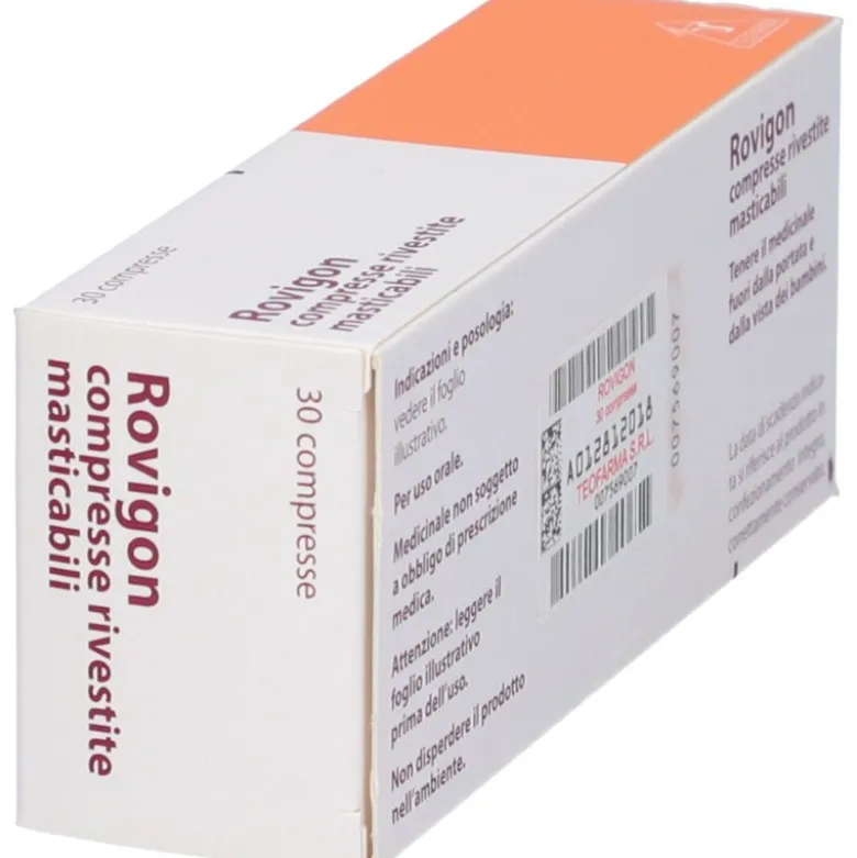 Rovigon 30 Compresse Rivestite Masticabili Vitamina A e Vitamina E