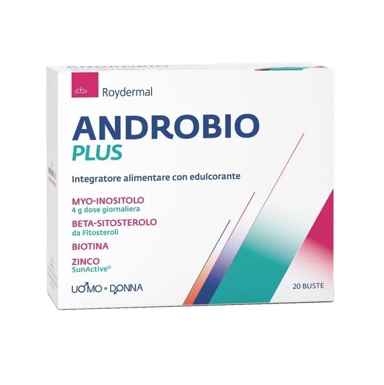Roydermal Androbio Plus Integratore Zinco e Biotina 20 Bustine