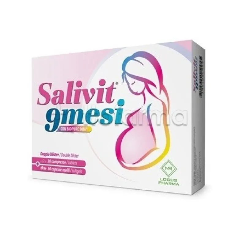 Salivit 9mesi per Gravidanza e Allattamento 30 Compresse + 30 Capsule Molli