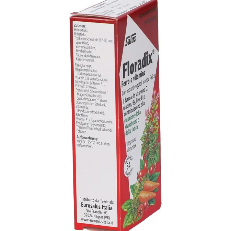 Salus Floradix Integratore con Ferro e Vitamine 84 Tavolette