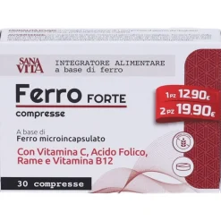 Sanavita Ferro Forte per Funzione Cognitiva e Immunitaria 30 Compresse