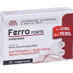 Sanavita Ferro Forte per Funzione Cognitiva e Immunitaria 30 Compresse