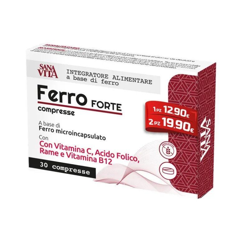 Sanavita Ferro Forte per Funzione Cognitiva e Immunitaria 30 Compresse