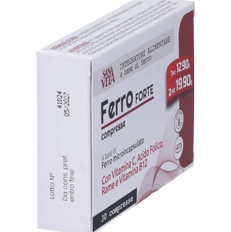 Sanavita Ferro Forte per Funzione Cognitiva e Immunitaria 30 Compresse