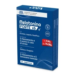 Sanavita Melatonina FORTE x6 Integratore per il Sonno 30 Compresse