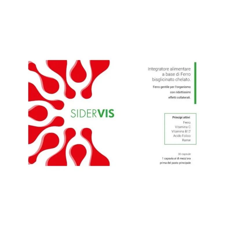Sidervis Integratore Alimentare per Globuli Rossi 30 Capsule