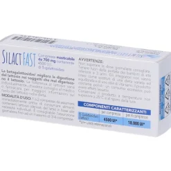 Silact Fast Integratore per Intolleranza al Lattosio 30 Compresse Masticabili
