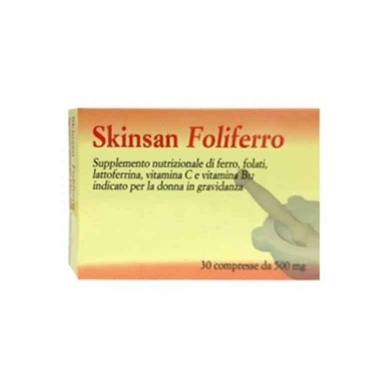 Skinsan Foliferro per Gravidanza 30 Compresse da 500 mg