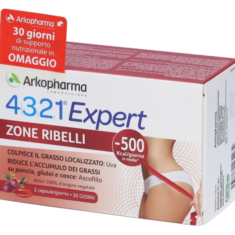 4321 Slim Zone Ribelli Integratore per Grasso Localizzato 60 Capsule