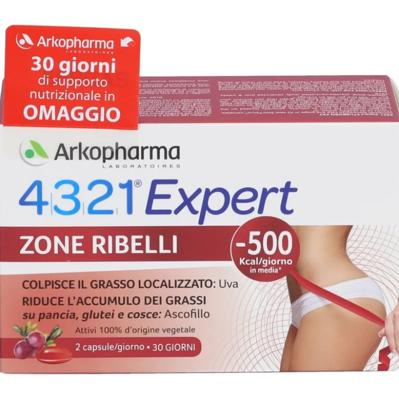 4321 Slim Zone Ribelli Integratore per Grasso Localizzato 60 Capsule