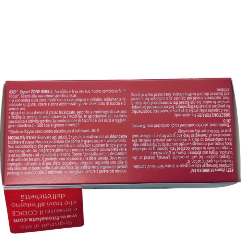 4321 Slim Zone Ribelli Integratore per Grasso Localizzato 60 Capsule