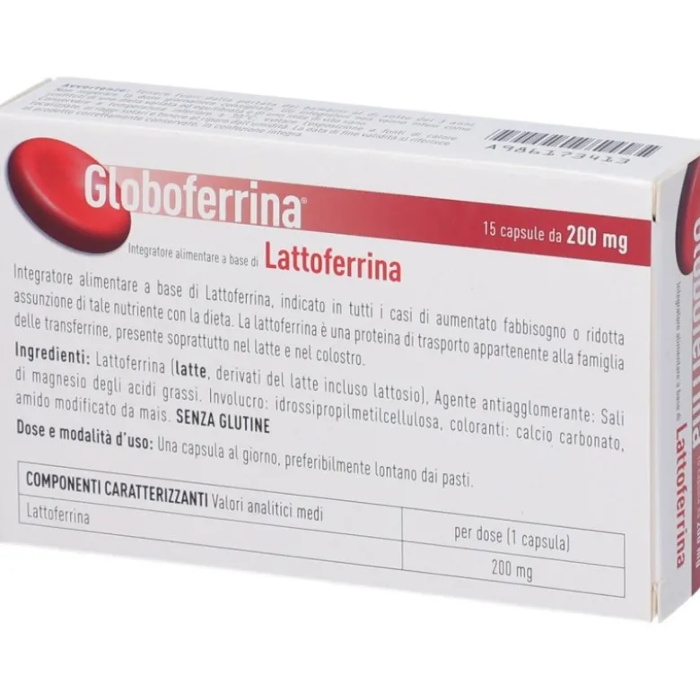 Sofar Globoferrina Integratore di Lattoferrina 200mg 15 Capsule