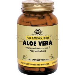 Solgar Aloe Vera Integratore per Benessere Intestinale e Depurativo 100 capsule