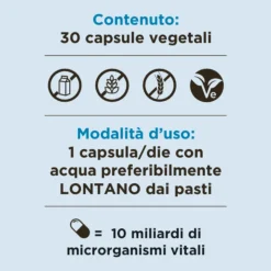 Solgar Bioflor Integratore Probiotico per Equilibrio Intestinale 30 Capsule Vegetali