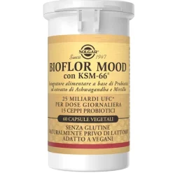 Solgar Bioflor Mood Integratore per Intestino e Benessere Mentale 60 Capsule