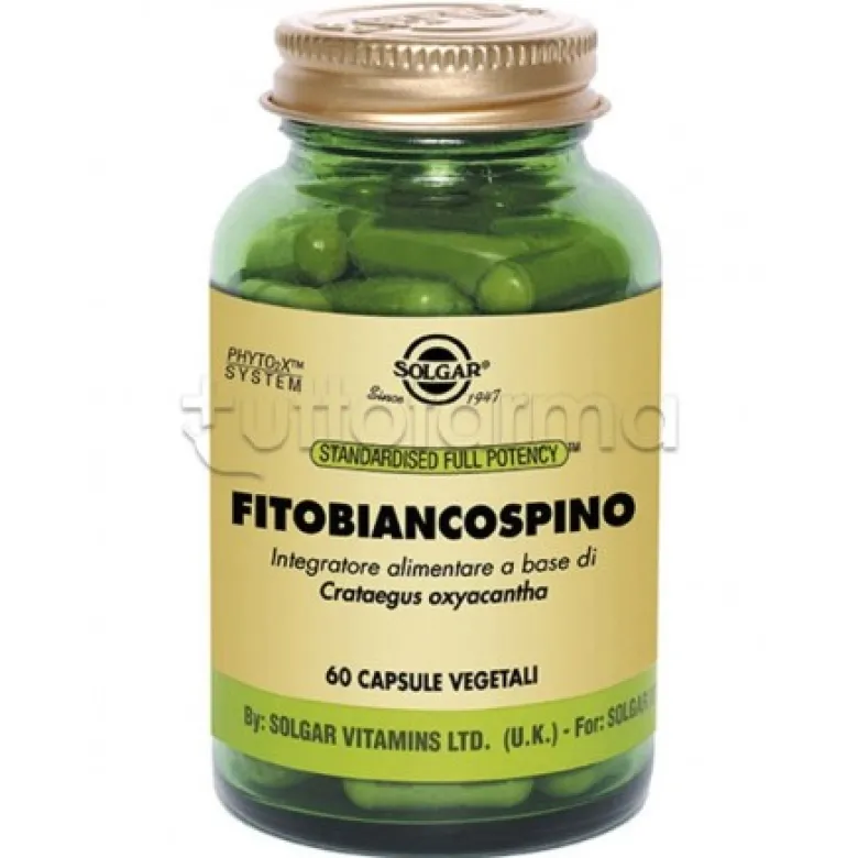 Solgar Fitobiancospino Integratore per Pressione 60 Capsule Vegetali