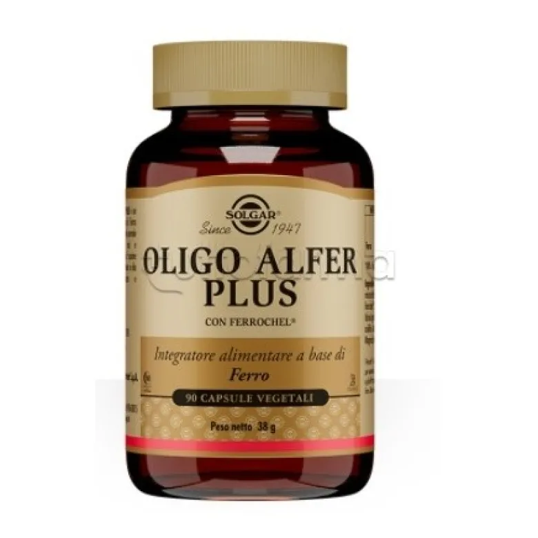 Solgar Oligo Alfer Plus Integratore di Ferro 90 Capsule